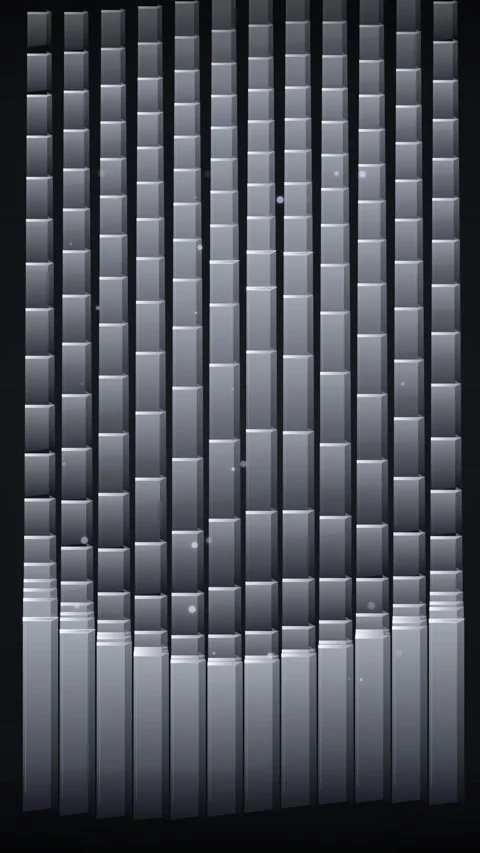 Abstract 3D Motion Graphic with Vertical Glowing Metallic Bars 스톡 동영상 346197683