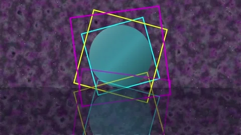 Abstract 3D motion graphics animation with geometric shapes Stock Footage 345548319