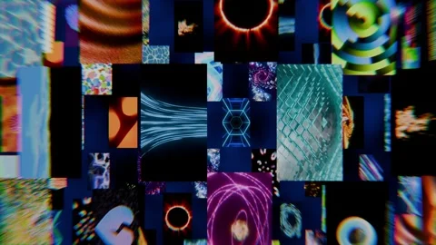 Abstract 3D Motion Graphics Gallery of Animated Backgrounds and Effects. 4K Video stock 340019136