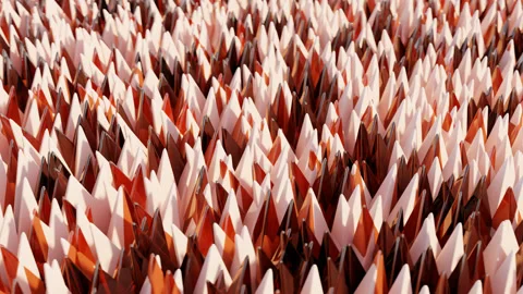 Abstract 3D Motion Video: Seamless Geometric Animation Loop with Waving Elements Stock Footage 278975239