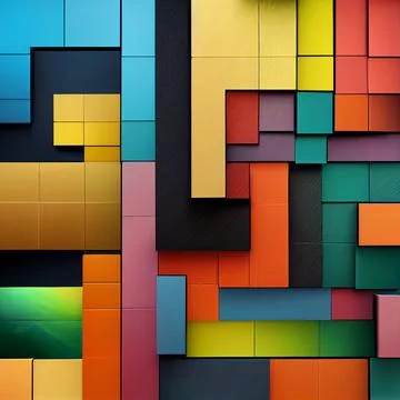 Abstract 3d Multi Colored background Stock Illustration