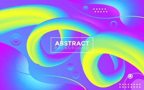 Abstract 3d multicolored shape. Vector artistic illustration. Vibrant gradient Stock Illustration