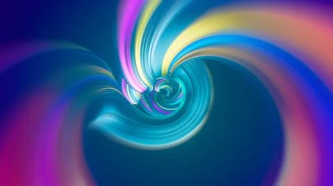 Abstract 3D Multicolored Twisted Array Tunnel Formation Background Иллюстрация