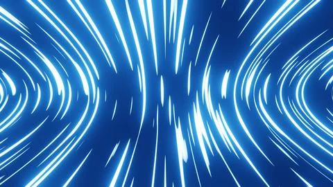Abstract 3d neon background, blue glowing lines, laser rays wallpaper Stock Illustration