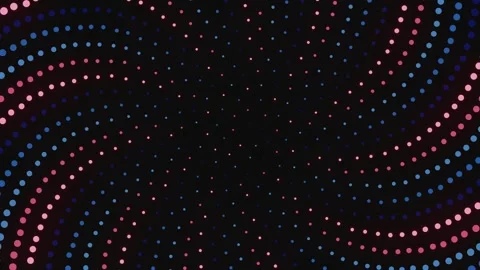 Abstract 3D Neon Spiral Dots Loop Background Video stock 337101119