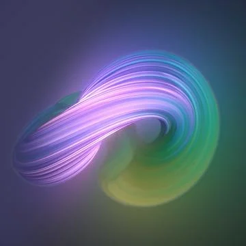 An abstract 3D object with a smooth color gradient Stock Illustration