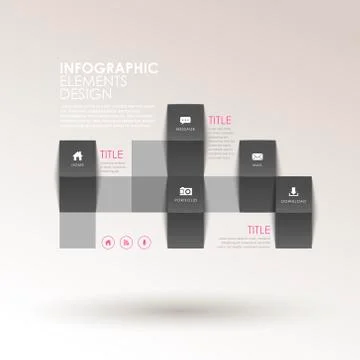 Abstract 3d origami infographics Stock Illustration