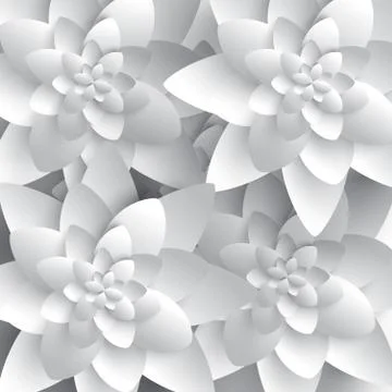 Abstract 3D paper flower Stock Illustration