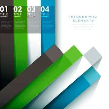 Abstract 3d paper infographic elements Stock Illustration