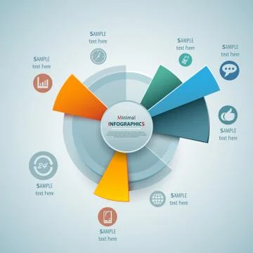 Abstract 3D Paper Infographics Illustrazione stock