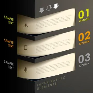 Abstract 3d paper infographics Stock Illustration