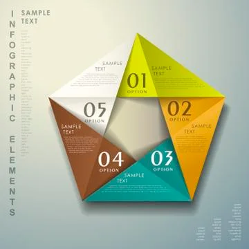 Abstract 3d paper infographics Stock Illustration