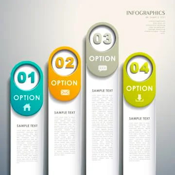 Abstract 3d paper infographics Stock Illustration