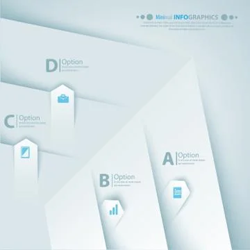 Abstract 3D Paper Infographics. Vector illustration for business presentation Stock-Illustration