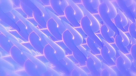 Abstract 3D pastel chain pattern animation, futuristic blue purple glossy i.. Stock-Footage 337038154