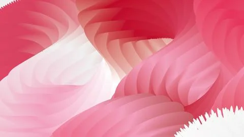 Abstract 3D Pink and Red Swirling Gradient Background Stock Illustration