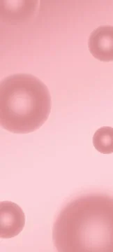 Abstract 3D Pink Spheres Floating with Soft Bokeh Blur Vertical Background Stock Illustration