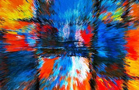 Abstract 3D Pixel Burst  Modern Multicolor Artwork with Dynamic Radiant Desig Stock Photos