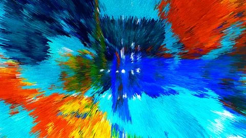 Abstract 3D Pixel Burst  Modern Multicolor Artwork with Dynamic Radiant Desig Stock Photos