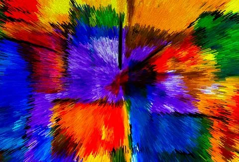 Abstract 3D Pixel Burst  Modern Multicolor Artwork with Dynamic Radiant Desig 스톡 사진