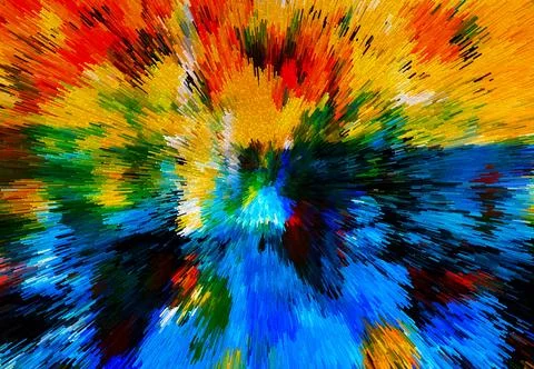 Abstract 3D Pixel Burst  Modern Multicolor Artwork with Dynamic Radiant Desig Stock Photos