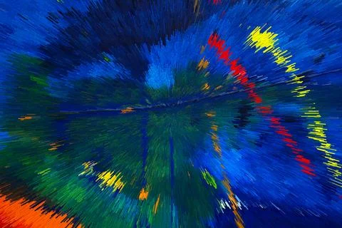 Abstract 3D Pixel Burst  Modern Multicolor Artwork with Dynamic Radiant Desig 스톡 사진