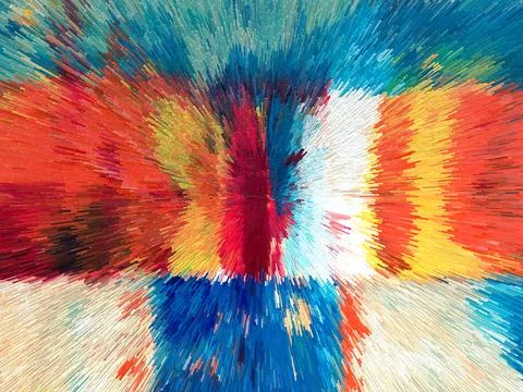 Abstract 3D Pixel Burst  Modern Multicolor Artwork with Dynamic Radiant Desig 스톡 사진