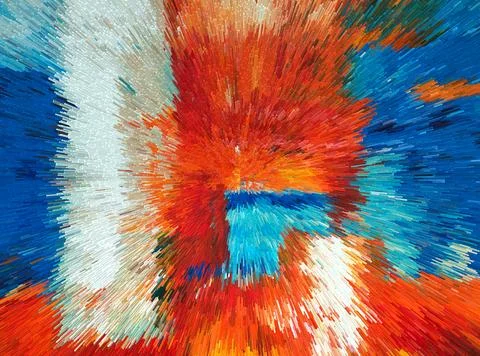 Abstract 3D Pixel Burst  Modern Multicolor Artwork with Dynamic Radiant Desig 스톡 사진