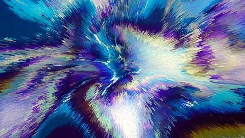 Abstract 3D Pixel Burst  Modern Multicolor Artwork with Dynamic Radiant Desig Stock Photos