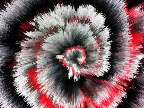 Abstract 3D Pixel Burst  Modern Multicolor Artwork with Dynamic Radiant Desig 스톡 사진
