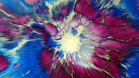 Abstract 3D Pixel Burst  Modern Multicolor Artwork with Dynamic Radiant Desig 스톡 사진