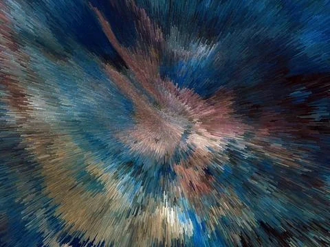 Abstract 3D Pixel Burst  Modern Multicolor Artwork with Dynamic Radiant Desig 스톡 사진