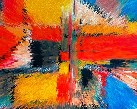 Abstract 3D Pixel Burst  Modern Multicolor Artwork with Dynamic Radiant Desig 스톡 사진