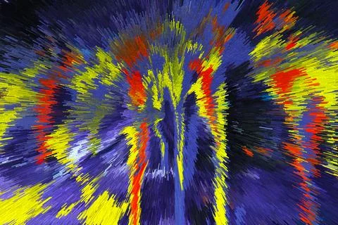 Abstract 3D Pixel Burst  Modern Multicolor Artwork with Dynamic Radiant Desig Stock Photos