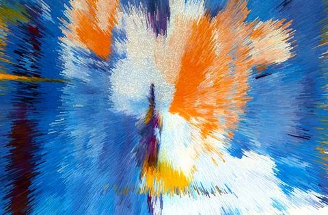 Abstract 3D Pixel Burst  Modern Multicolor Artwork with Dynamic Radiant Desig 스톡 사진