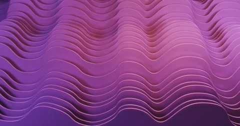 Abstract 3D plastic waves looped background Stock Footage 277081040