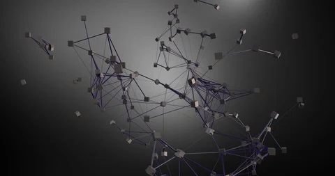 Abstract 3d plexus background  with alpha matte. Connected lines motion Stock Footage 104291802