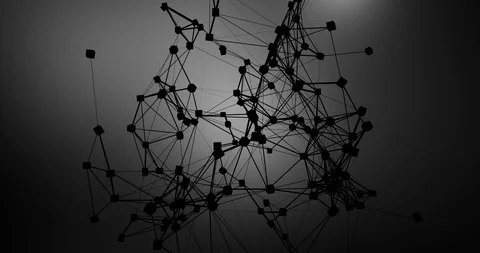 Abstract 3d plexus background  with alpha matte. Connected lines motion Stock Footage 104291845