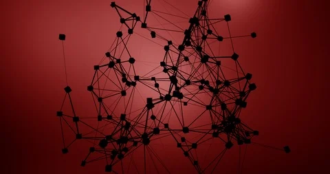 Abstract 3d plexus background  with alpha matte Stock Footage 104291942