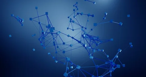 Abstract 3d plexus background  with alpha matte. Stock Footage 104292000