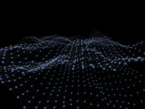 Abstract 3d plexus background technology ,Blockchain Digital data , 스톡 일러스트
