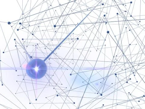 Abstract 3d plexus background technology ,Blockchain Digital data , Stock Illustration