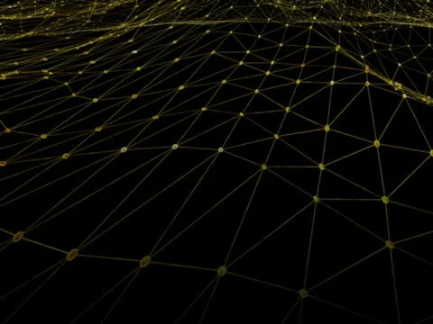 Abstract 3d plexus background technology ,Blockchain Digital data , Illustrazione stock