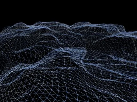 Abstract 3d plexus background technology ,Blockchain Digital data , Stock Illustration