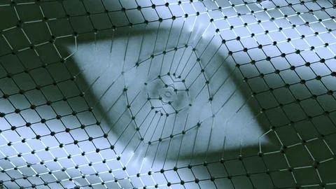 Abstract 3D plexus grid waving background, future innovation digital network Stock Illustration