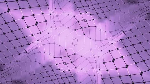 Abstract 3D plexus grid waving background, future innovation digital network Stock Illustration