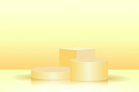Abstract 3D Podium Gradient Bubbles Background Product Display Podium Background Stock Illustration
