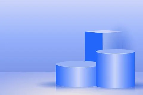 Abstract 3D Podium Gradient Bubbles Background Product Display Podium Background Stock Illustration