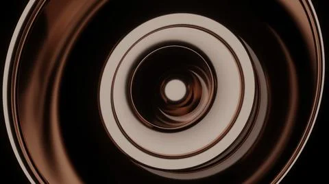 Abstract 3D pulsating liquid mixing substance. Design. Ring shaped pulsating Illustrazione stock
