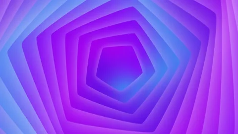 Abstract 3d purple color line geometric pentagon wallpaper, seamless loop tunnel Video stock 300462053